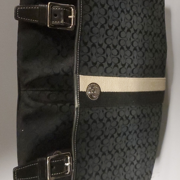Coach Logo Black Messenger Shoulder Bag - Picture 12 of 12